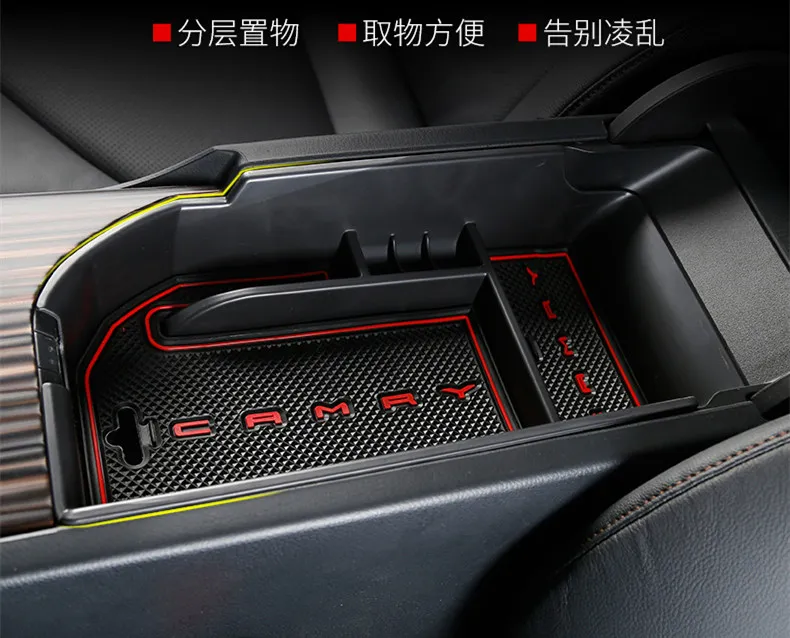 

Central Storage Pallet Armrest Container Box Cover Fit For Toyota Camry 2018 2019 Left-hand Drive only