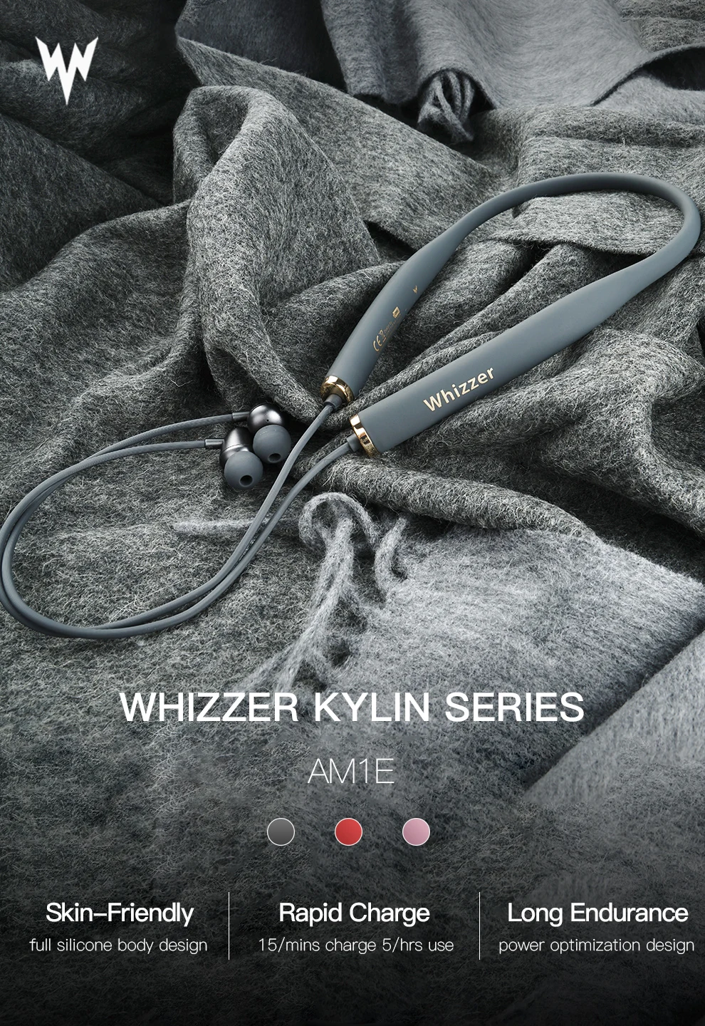 Whizzer AM1E беспроводные наушники Bluetooth HiFi наушники-вкладыши водонепроницаемые спортивные наушники с микрофоном управления для Android IOS