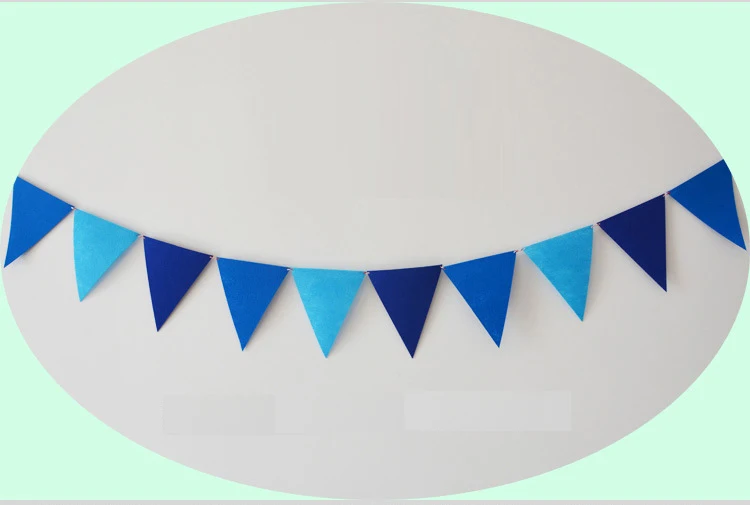 4M Grey Blue White Pink flags and banners party Wedding/Valentine's day/birthday party Flags Hang Garland Decoration Supplies