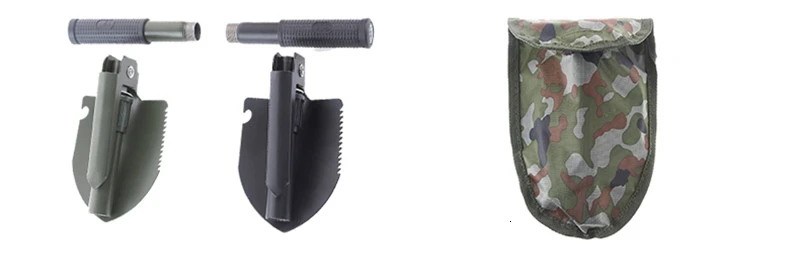 Upgrade 3 in 1 Multifunctional Military Folding Camping Shovel Dig Pickaxe Earth Digger Ice Garden Saw Hoe Snow Spade Scoop  (15)