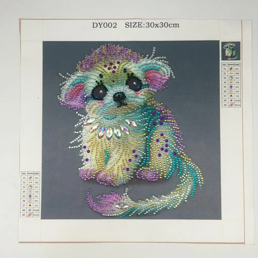 

Special shape diamond picture book puppy DIY 5D part drill cross stitch kit crystal rhinestone artist residence decoration FD