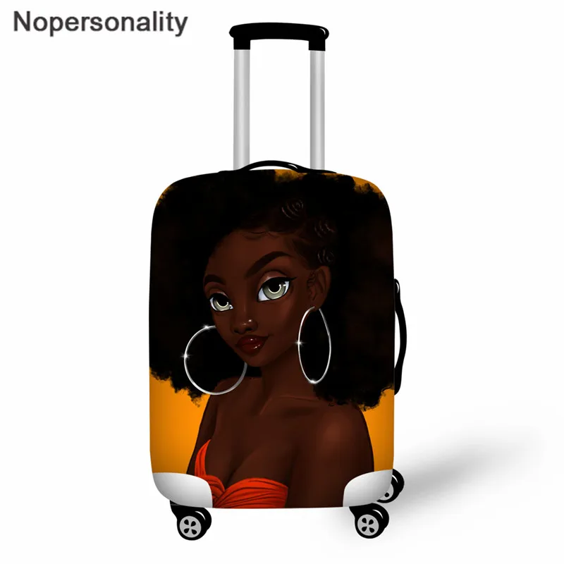 Чехол для багажа с рисунком афро-девушки, аксессуары для путешествий в африканском стиле, эластичный чехол на колесиках, чехол для костюма 18-32 дюйма - Цвет: Z5156