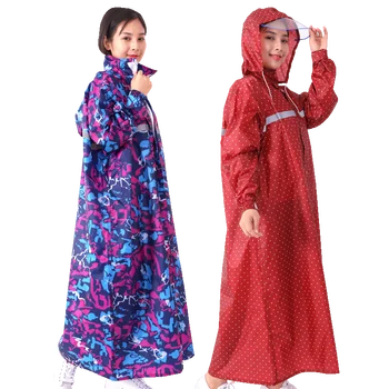 

Outdoors Hiking Long Raincoat Women Waterproof Hooded Impermeable Rain Jacket Adult Capas De Chuva Motorcycle Rain Suit KK60YY