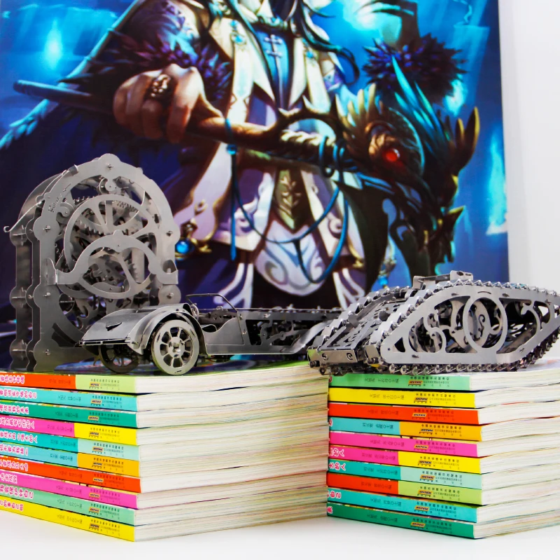 3D DIY металлическая головоломка механическая модель механический зубчатый привод режущий пазл строительные игрушки Детский подарок собранное металлическое ремесло