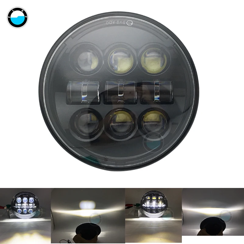 

45W 5 3/4 5.75 Inch Headlight Motorcycle Led H/L Beam for Sportster 883 XL883 FXCW 5 3/4"Headlamp.