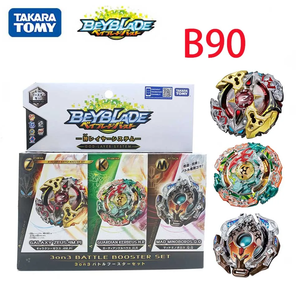 Takara Tomy Beyblade Burst B-90Three наборы Бог серии Galaxy Zeus explosion whirling top bayblade b90