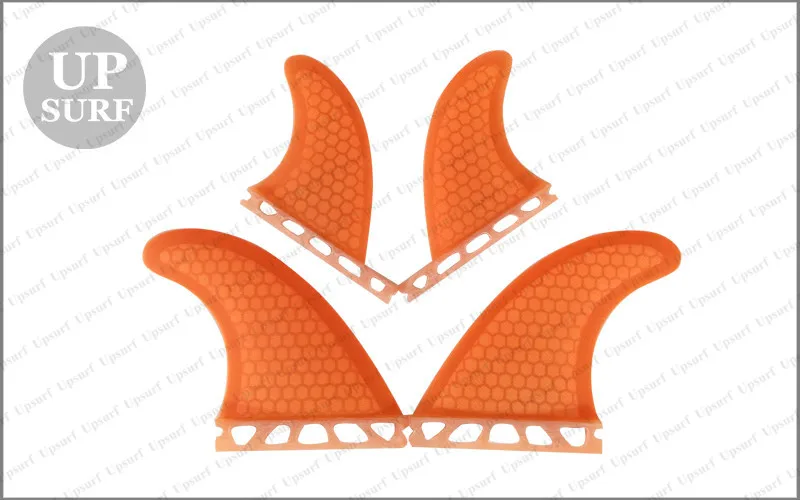 Плавники для серфинга Quilhas G5+ GL Future-Quad-fins Orange Honeycomb Future плавники для серфинга