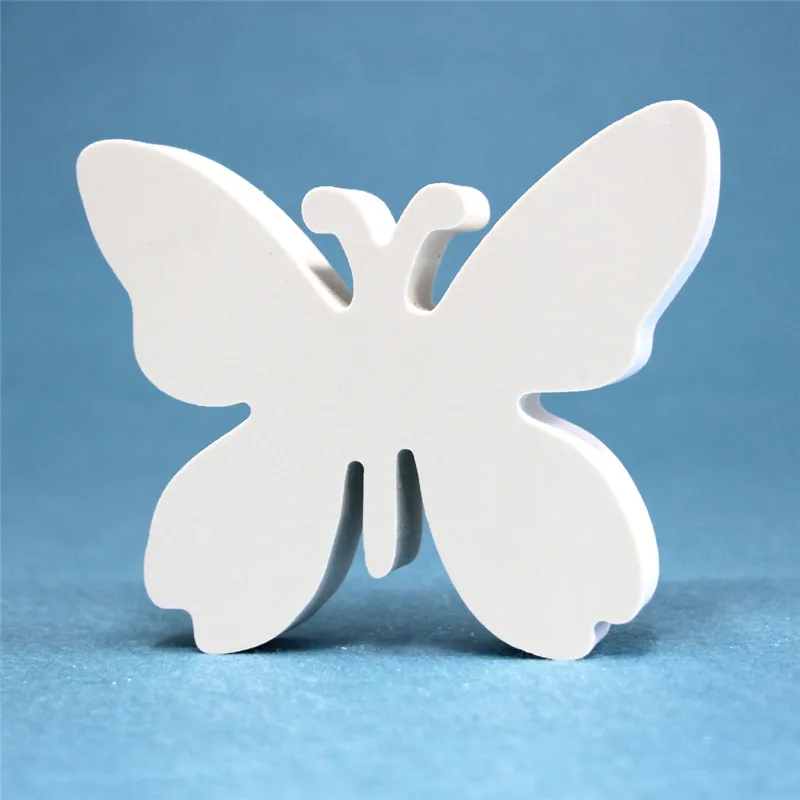 Butterfly Толщина 12 мм белые деревянные буквы Английский алфавит слово дизайн творческого искусства ремесло Бесплатные вечерние свадебные деревянные буквы DIY - Цвет: Butterfly