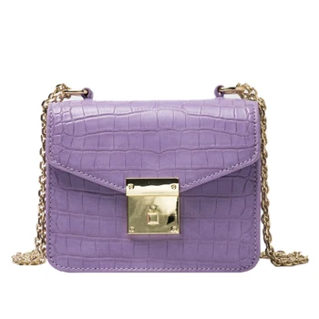 

Fashion PU leather crocodile square women's chain Shoulder Messenger Bag Luxury brand women's bag crossbody bags for women