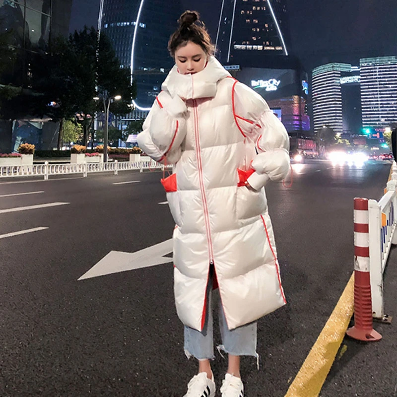 2021 New Coat Winter Jacket Women White Duck Down Jacket Long Down