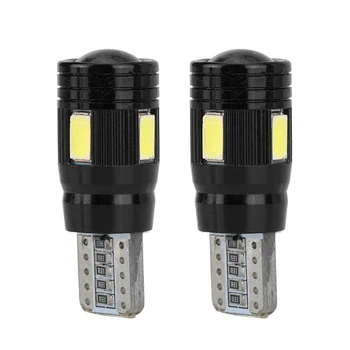 

2Pcs T10 W5W 6 LED SMD 5730 Wedge Lights High Power Car LED Parking Fog Lamp 12V