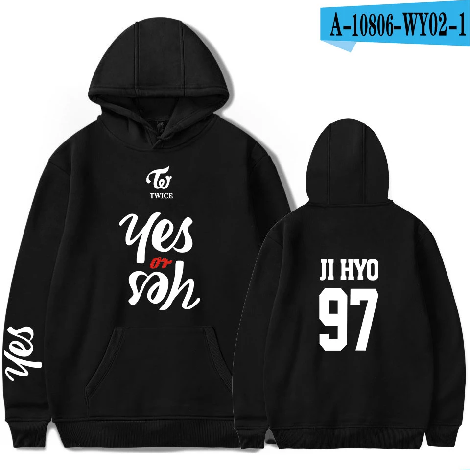K-pop Twice женские толстовки yes or yes Twice пуловер с капюшоном Популярные Idol Bangtan мальчики Хип-хоп одежда больших размеров Топы - Цвет: Color  5