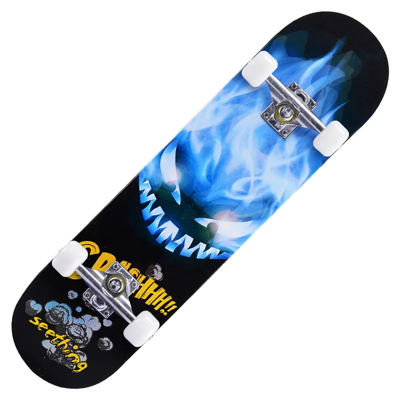Adult & Kids Skate board Maple Wood Deck Longboard High Speed Drift Skate Warped Skateboard Bearing150kg