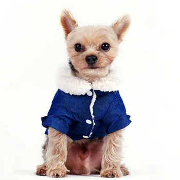 

Pet Cowboy Winter Clothes Double Layer Thickening Warm Cold Weather 2 Legged Jacket For Dogs Cats Winter Warm Coat Pet Clothes