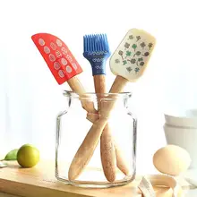Ensemble d'outils de cuisine 3 pièces, cuillère, spatule, louche, brosse, Silicone résistant à la chaleur, grattoir à crème, outils de cuisine