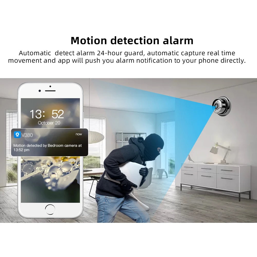 SDETER Мини wifi камера 1080P беспроводная домашняя безопасность wifi ip-камера CCTV ИК Ночное Видение Обнаружение движения Детский Монитор P2P V380
