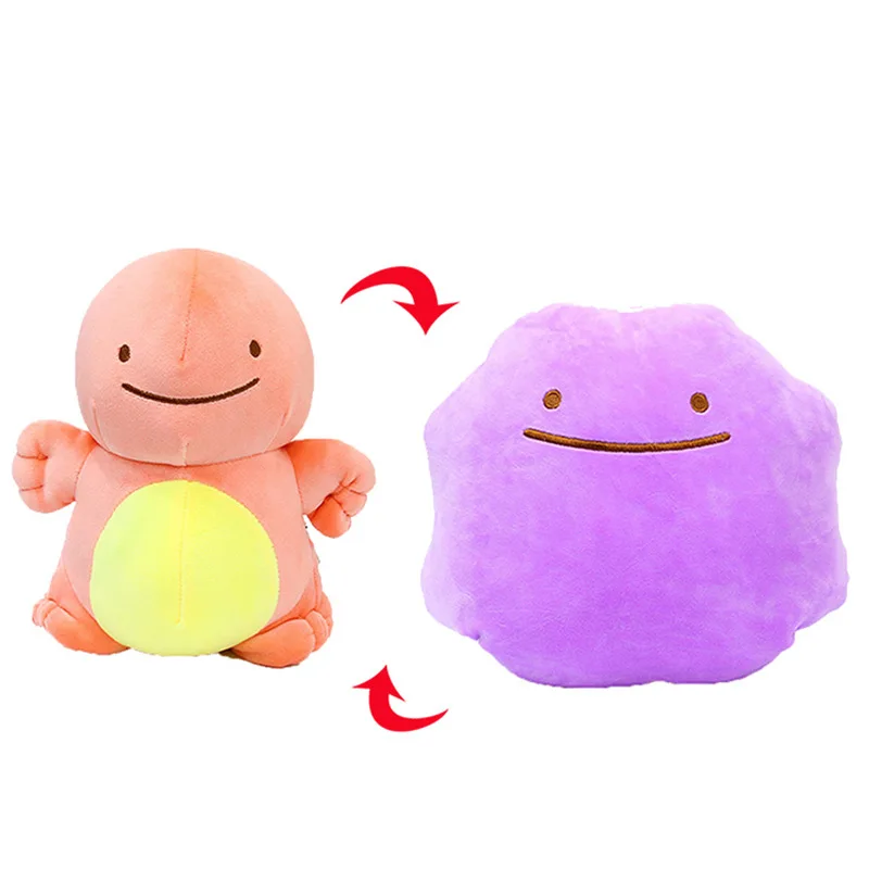 Pokemon Pikachu Peluche Ditto Deformed Double Sided Flip Reversible Plush  Toy Squirtle Bulbasaur Charmander Stuffed Doll