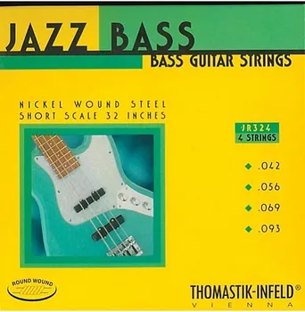 

Jr324 jazz round strings for bass guitar, nickel, round braid, 42-93, Thomastik