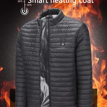 Новинка, зимняя теплая куртка с подогревом для мужчин и женщин, USB Инфракрасная куртка с подогревом, высокое качество, куртки с подогревом, пуховая хлопковая флисовая куртка для походов