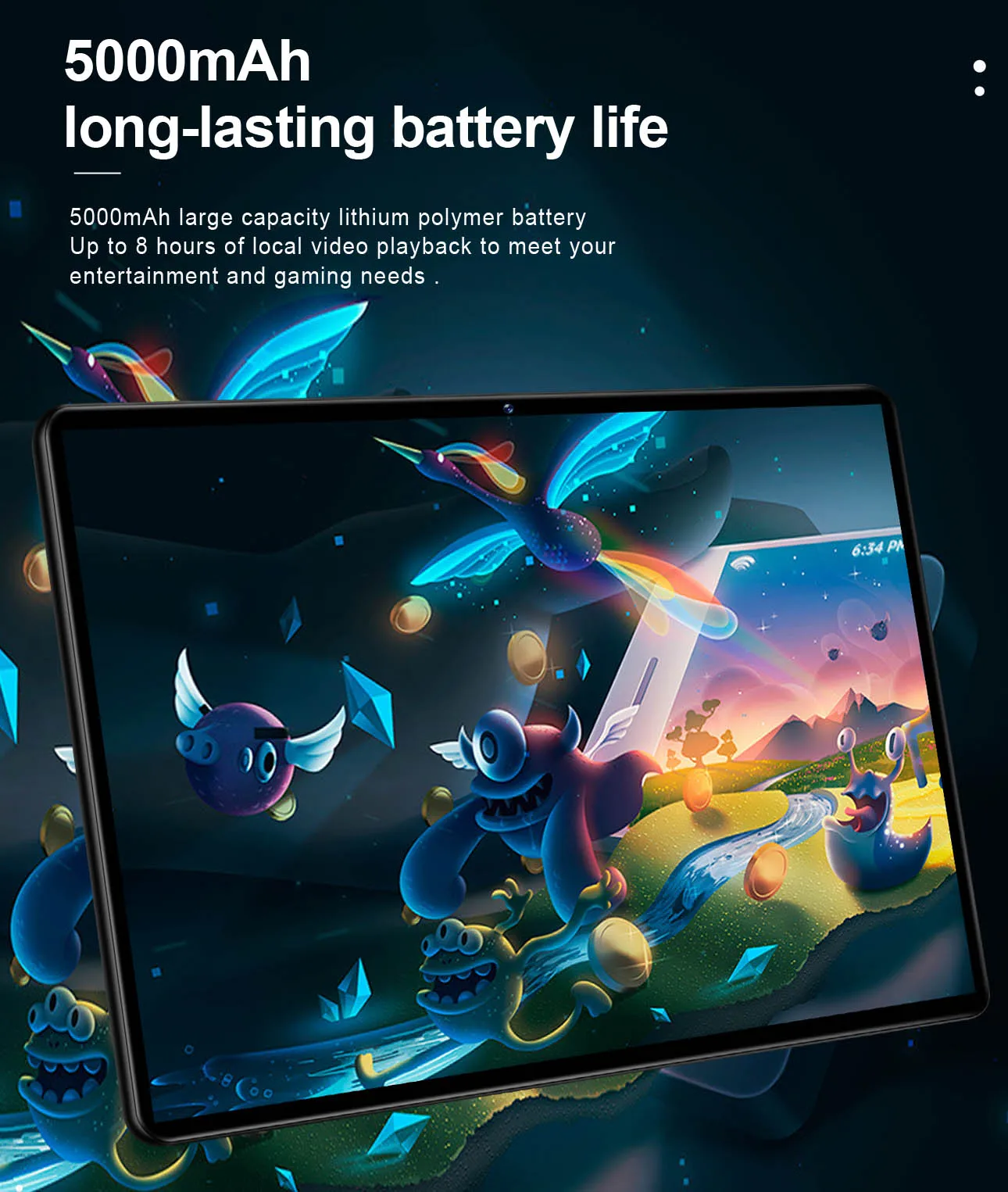 10.1 Inch Android 9.0 Tablet - Octa Core, Phone Call, Google Play, 4GB RAM, 64GB ROM, WiFi, Bluetooth, Type-C, Pad 2023 Description Image.This Product Can Be Found With The Tag Names Computer Office, Tablets