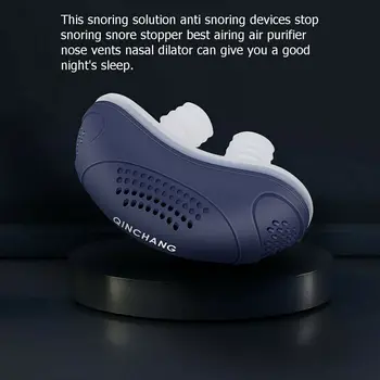 

Anti Snore Electronic Device Nose Clip Sleep Tray Relieve Snoring Breathing Apparatus Health Care Sleeping Guard Night Device