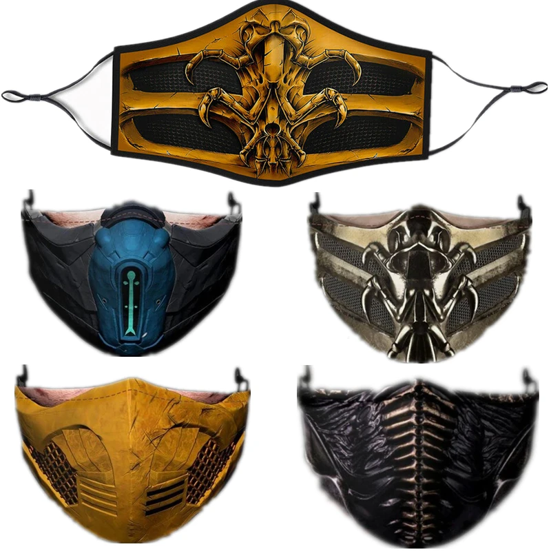 Костюм для косплея по лицу Mortal Kombat Ninja Game Scorpion Hanzo Hasashi Noob Saibot Subzero Пылезащитная