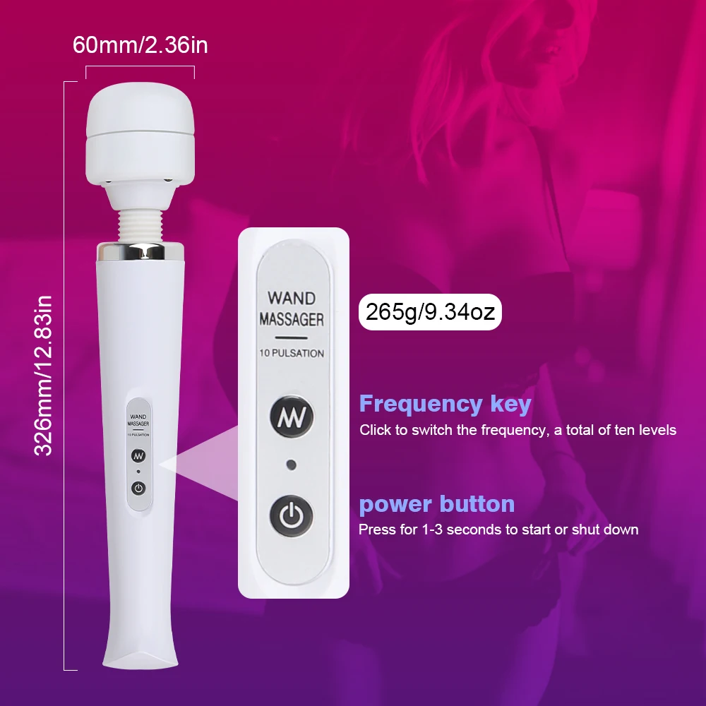Huge Magic Wand Vibrators for women USB Charge Big AV Stick Female G Spot Massager Clitoris