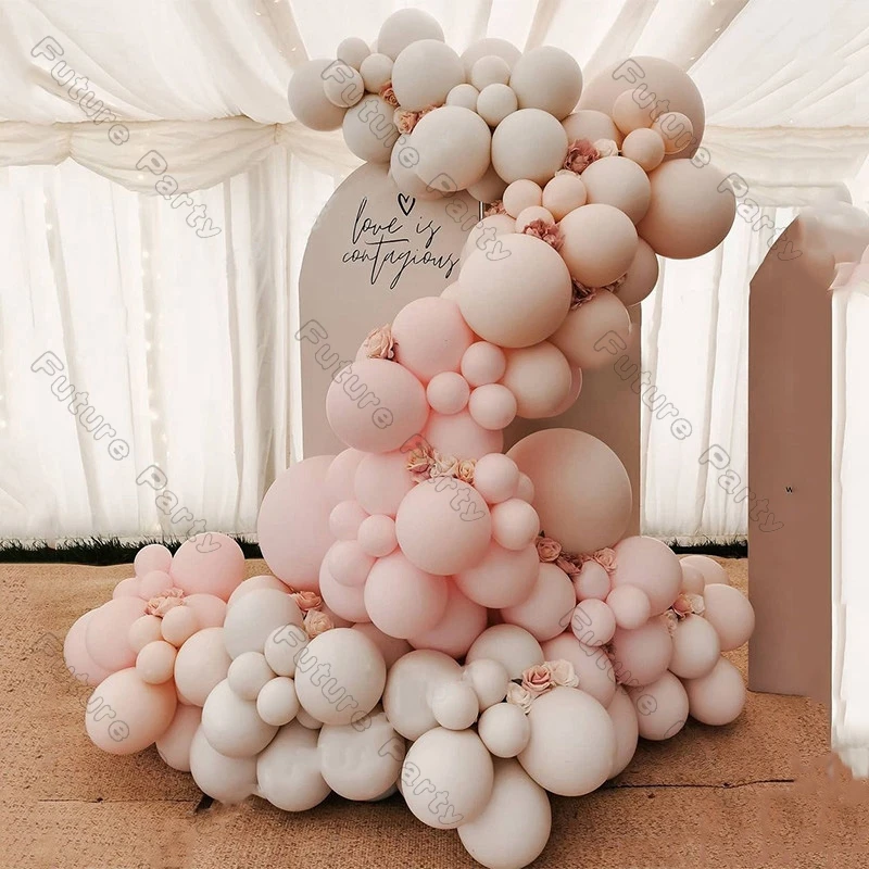 

Boho Wedding Decoration Blush Nude Balloon Garland Wedding Supplies Cream Peach Pink Balon Arch Birthday Party Baby Shower Decor