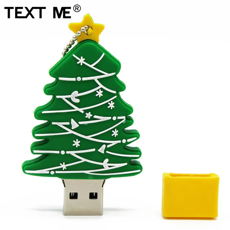 TEXT ME красивая рождественская елка usb2.0 4 ГБ 8 ГБ 16 ГБ 32 ГБ 64 ГБ флеш-накопитель USB флеш-накопитель Творческий Счастливого Рождества