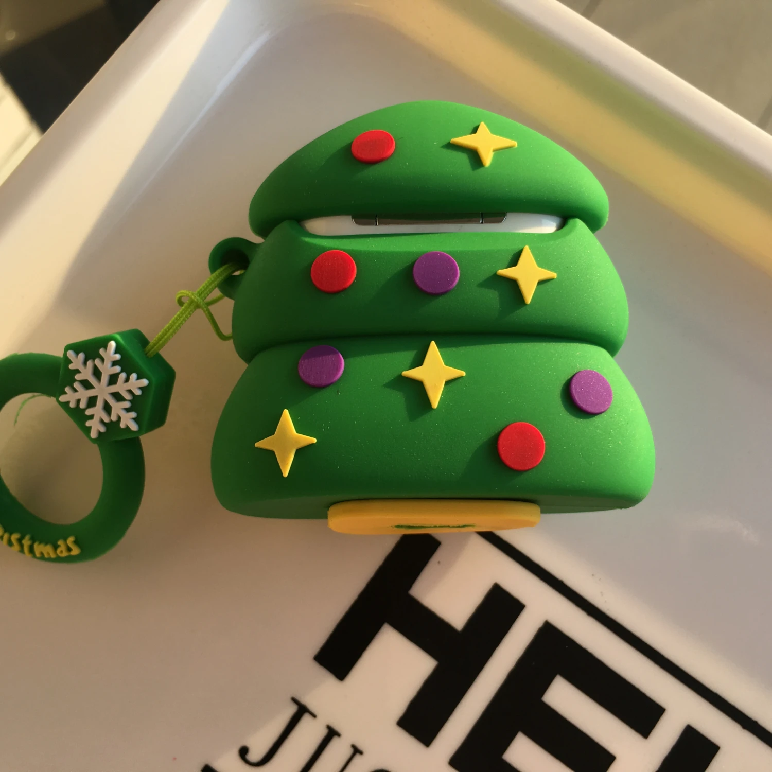 Милый мультфильм Рождественская елка Санта Снеговик Олень Мягкий силиконовый чехол для Apple Airpods чехол беспроводной Bluetooth наушники чехол Coque - Цвет: Tree