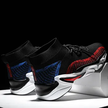 

New High-Top Socks Sneakers Men Women 2020 Spring Running Shoes Breathable Gym Sport Shoes Men Women Light Soft Walking Sneakers