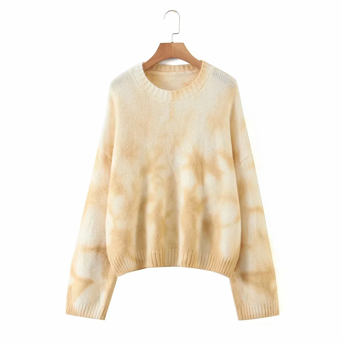 pragmapism 2020 New Gradient Color Tie Dye Sweater Loose Knit Top sweater fashion woman sweaters Keep warm pullovers sweaters sweater for women Sweaters