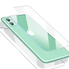 2 шт. заднее стекло для iPhone 11 Pro Max X Xr 6 6S 7 8 Plus 5 SE защита экрана полное тело закаленный стекло для iPhone 11pro Xs Max