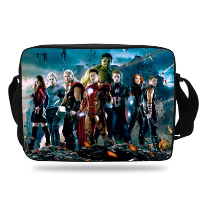 nM801 Fashional Messenger Shoulder Bag For Children The Avengers School Messenger Bag For Kids Boys Girls Print Travel Bag - Цвет: nM801