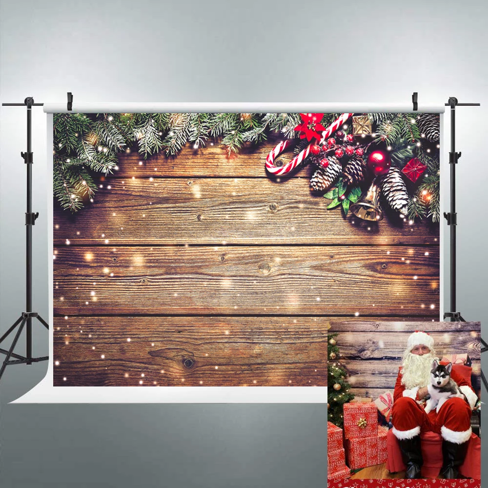 Снежинка рождественские картинки деревянный пол фон для фотосъемки винтажный Рождественский фон портретная фотостудия реквизит Фотостудия
