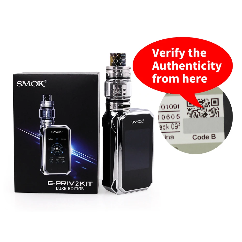 Электронная сигарета испаритель электронная вейп бокс мод 230 Вт SMOK G PRIV 2 комплект