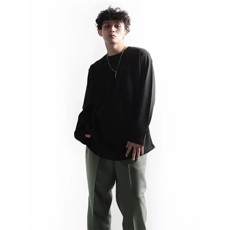 

Men's Long Sleeve T-Shirt Spring And Autumn New Classic Dark Base Urban Youth Fashion Leisure Large Size T-Shirt