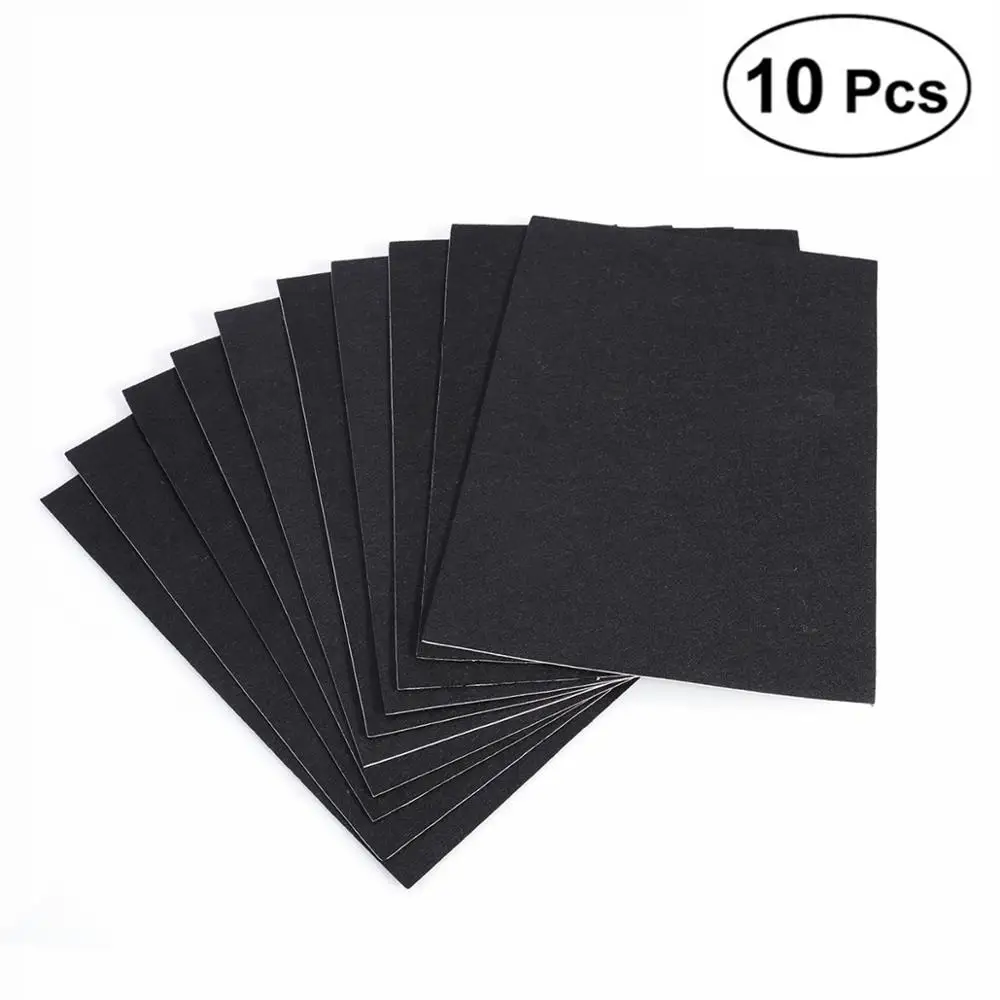 10 Sheets Black papel fieltro Self-adhesive Felt Sheets Multi-purpose for  Art and Craft Making