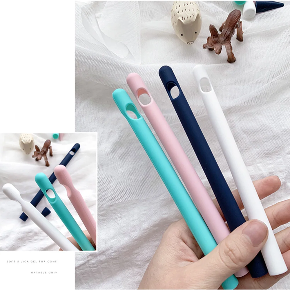 4 шт./компл., подходит для Apple Pencil 1st, мягкий силиконовый колпачок, защитный наконечник, ультратонкий противоскользящий, против падения, 6 цветов