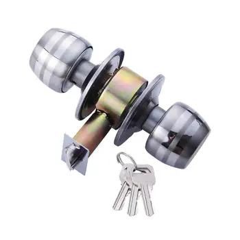 

Door Handle Lock Privacy Pass Round Sliver Steel Shower Home Bathroom Stainless Entrance Ball I0B5
