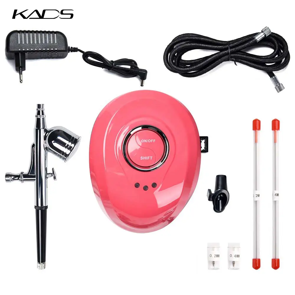 

nail compressor Airbrush Kit 0.2mm 0.3mm 0.4mm nail airbrush machine Paint Spray Gun For Nail Art Painting Make Up Tattoo Tools
