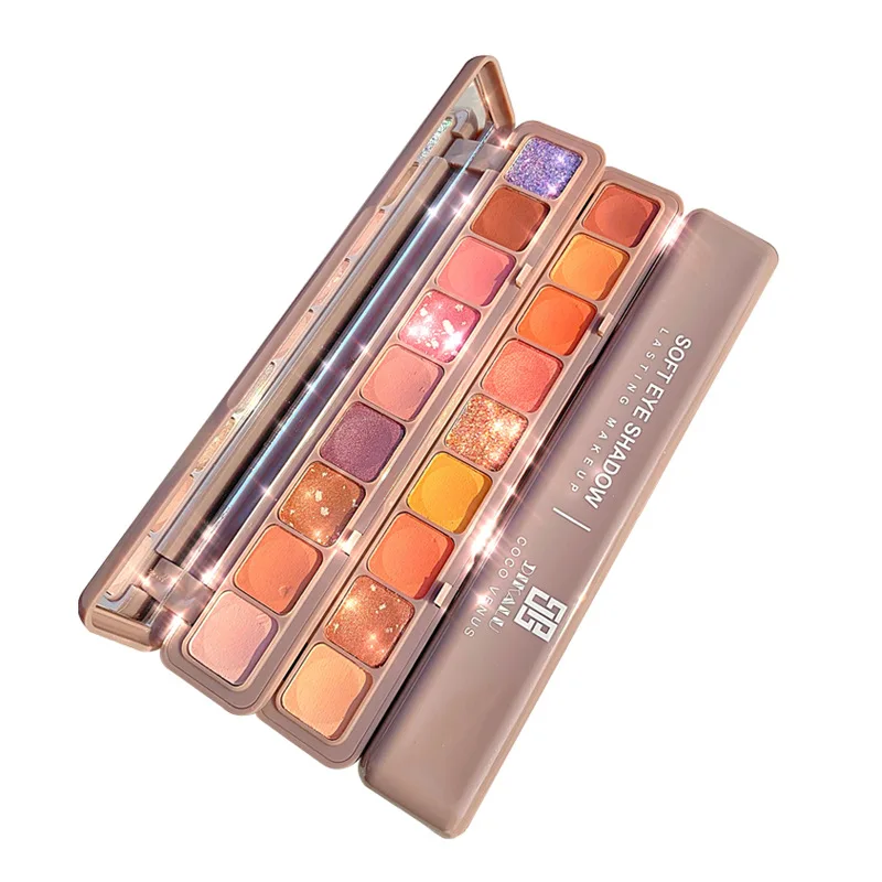 Brand 9 Colors Glitter Galaxy Eyeshadow Shimmer Matte Smoky Makeup Palette Pigmented Glitter Eye Shadow Shine Diamond Shadow Kit