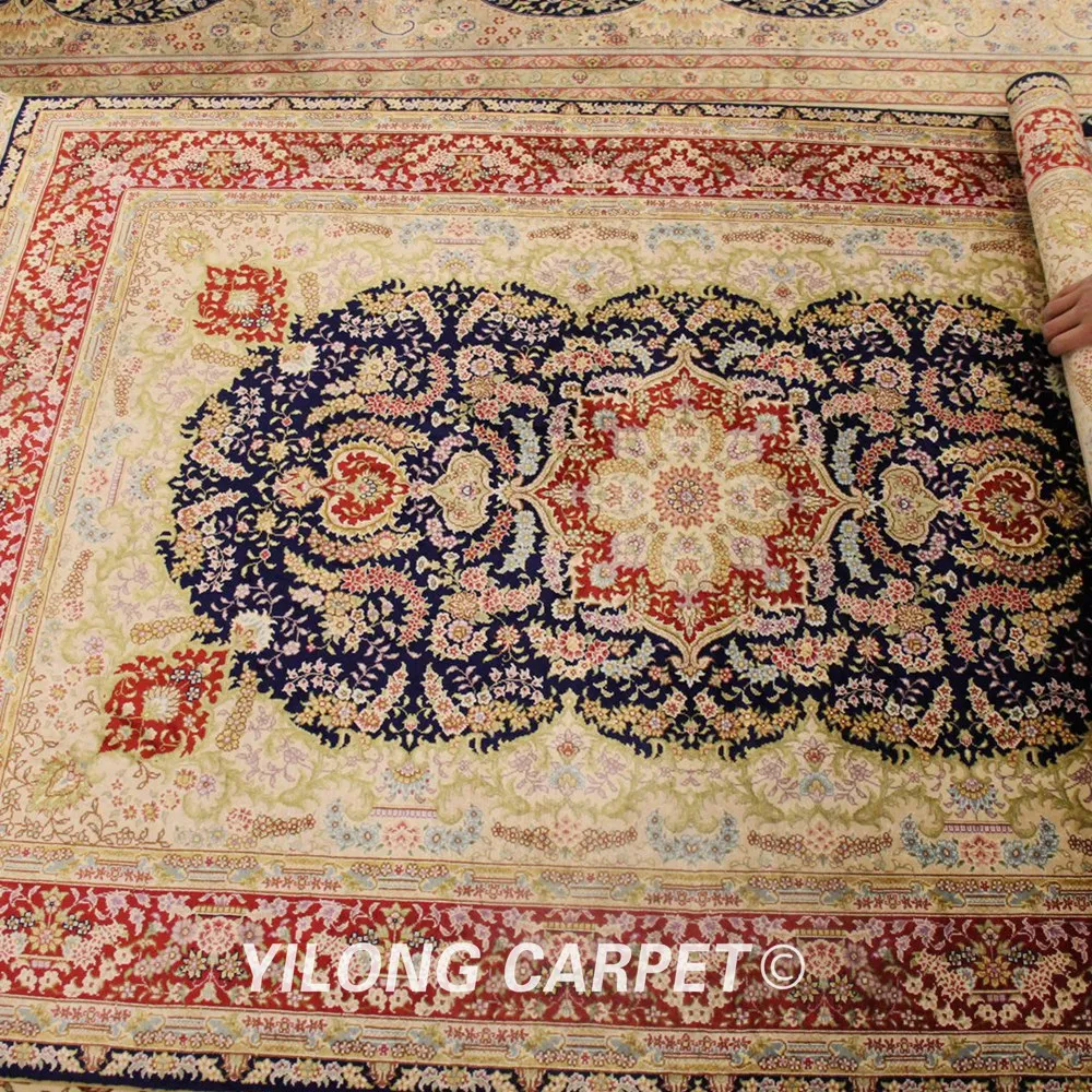 YILONG 4'x6' персидский турецкий ковер прочная антикварная вещь hereke тавризский шелк ковры (ZQG120A)