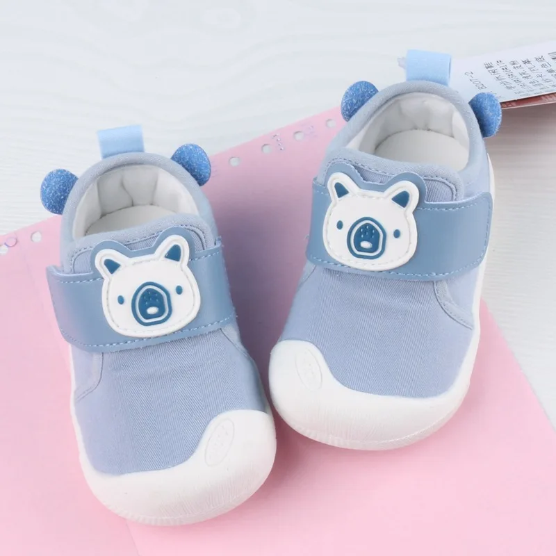 

Xiao bei Crab 2020 Spring New Style 0-2-Year-Old Shoes Anti-slip Soft-Sole Anticollision Toddler Shoes B207 Shoes Size 13-17