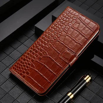 

Genuine Leather Flip Phone Case For Nubia Z9 Z11 Max Z17 Mini S Z17s N1 N2 N3 M2 Lite V18 Cover Magnetic Crocodile Wallet Bag