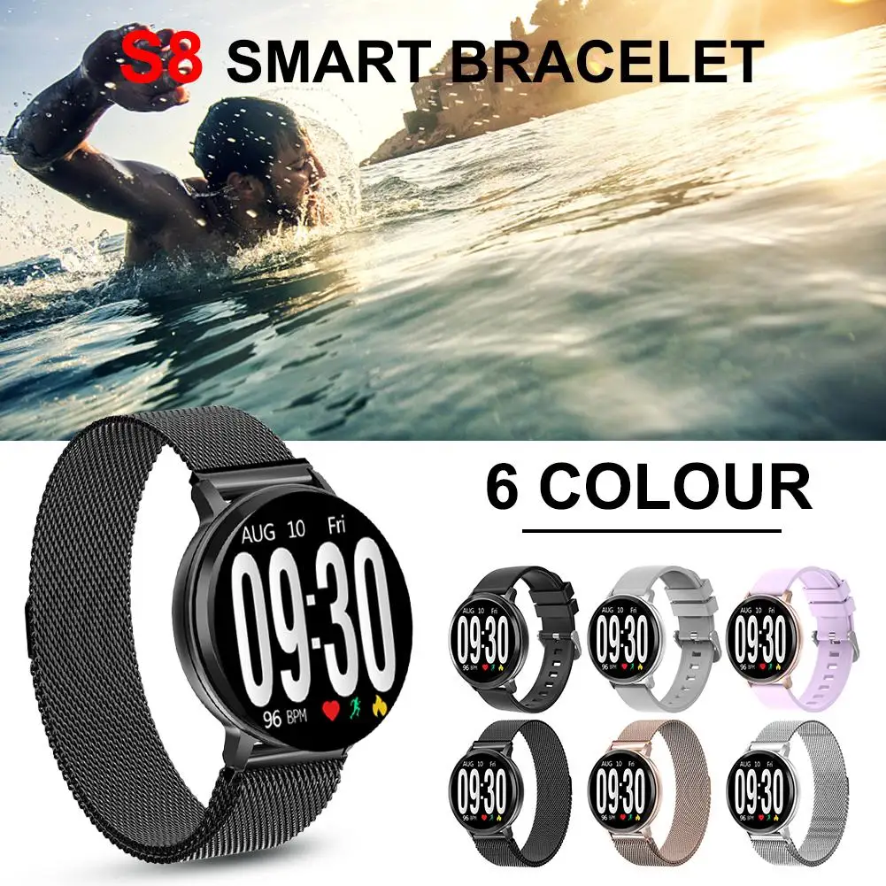 S8 Smartwatch Sport Waterproof  Man FitnessTracker Heart Rate SleepTracker Smart Bracelet Call Information Reminder Relo Digital