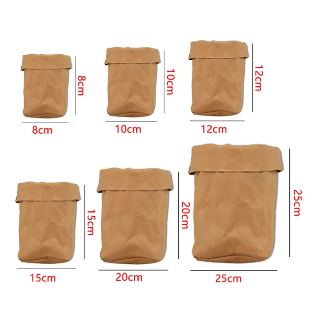Mosható Kraft Papír Virágcserép Mini Pozsgás Növények Ültetvényes Edény Kreatív Asztali Virág Edények Újrahasznosítható Többfunkciós Otthoni Tárolózsák - Image 6