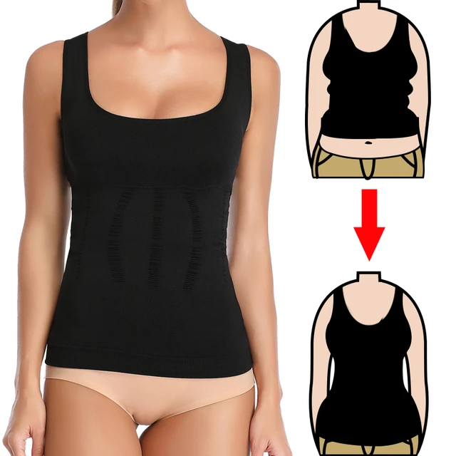 Women Magic Body Shaper Bra Shapewear Tank Top Slimmer Camisole Compression  Shirt Slimming Underwear Corset Tummy Control Vest - AliExpress
