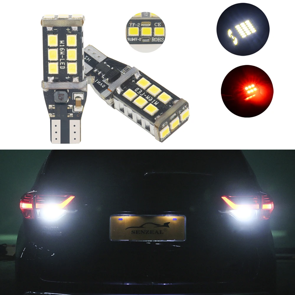 SENZEAL 2 шт. 912 превосходный белый Canbus T15 W16W 2835 15SMD светодиодный автомобильный фонарь