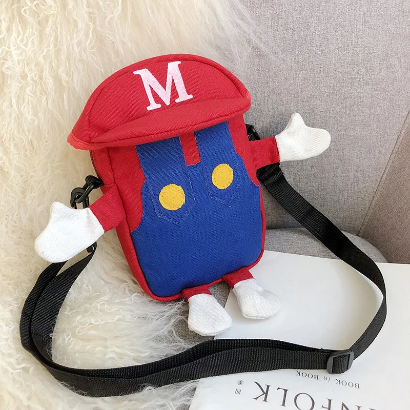 Мультяшная фигурка сумка брезентовый мешок модный кошелек простая сумка через плечо Повседневная Уличная qin zi bao